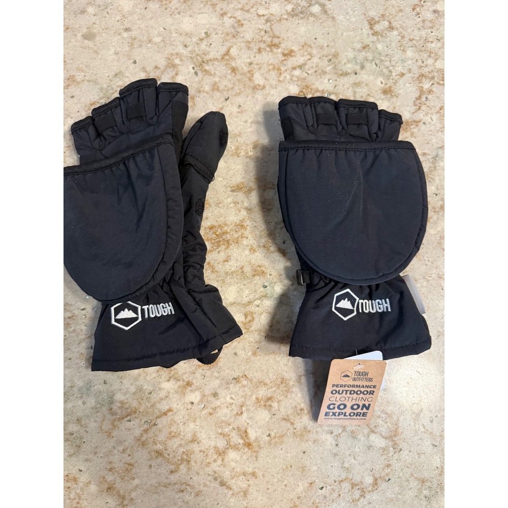 Tough Outfitters Polar Flex Ice Fishing Gloves 3M Thinsulate Black XS-S NEW